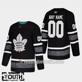 Barn Ishockey Toronto Maple Leafs tröja med eget tryck Svart 2019 All-Star Adidas Authentic